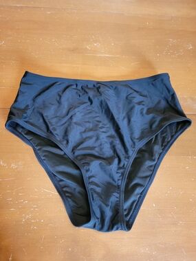 Bikini Bottom High-Waist Black Swim Bottom Women's M NWOT